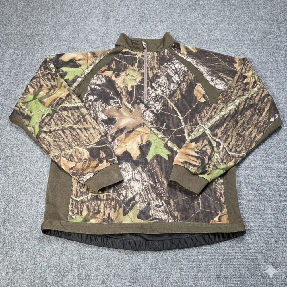 Scent Blocker Men's Camo Quarter Zip Pullover Activated Carbon Scent‎ Control M